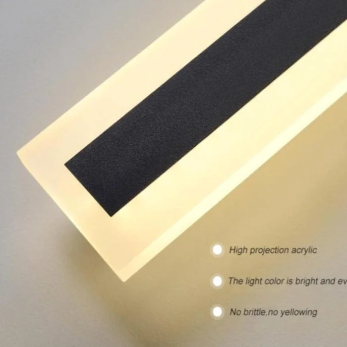 Outdoor Linear Metal Wall Mount Lamp Sconce