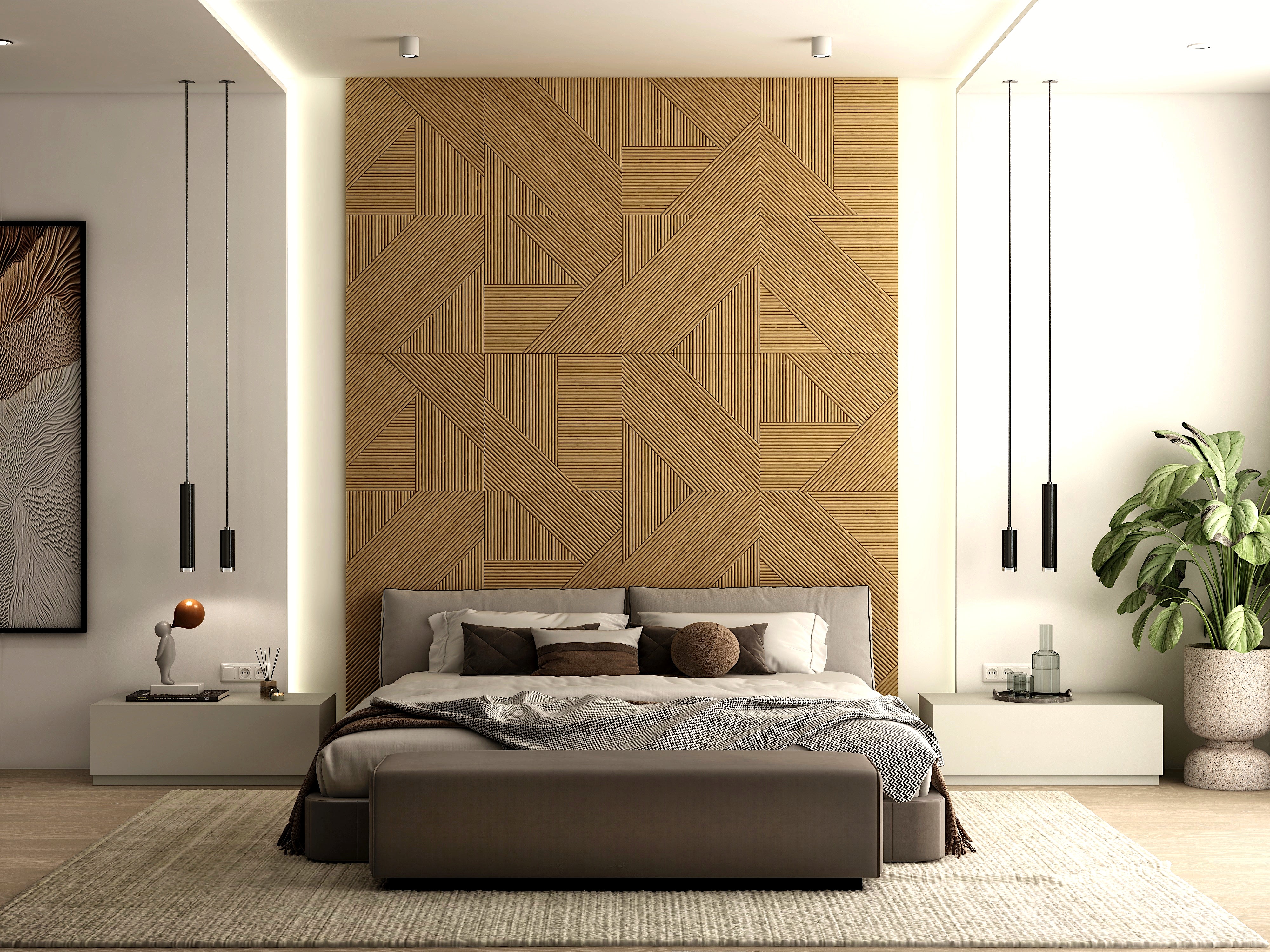 Modern Minimalistic Wooden Wall Panels