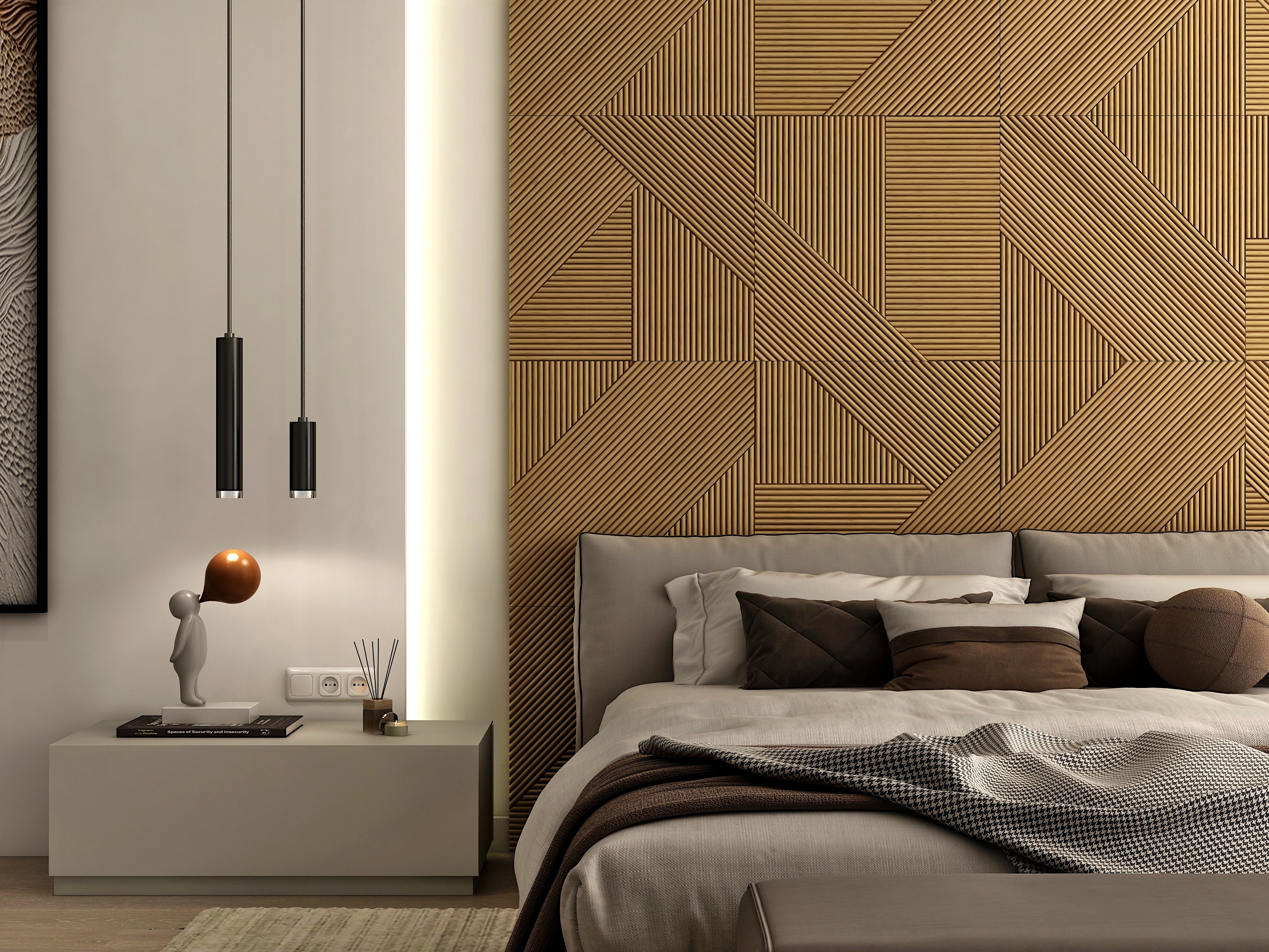 Oak Wooden Wall Slats Narrow Size 3D Wall Panels Wooden -  Portugal