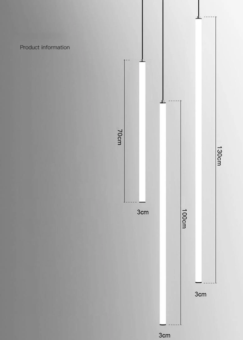 Vertical Modern Minimalistic LED Bar Light 360